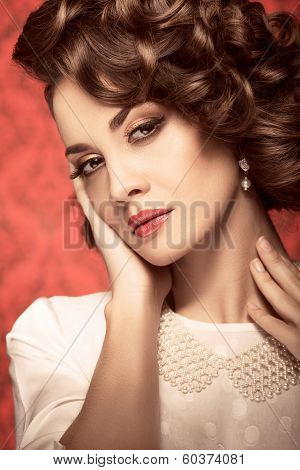 Sensual Expressive Model Toned Vintage Image