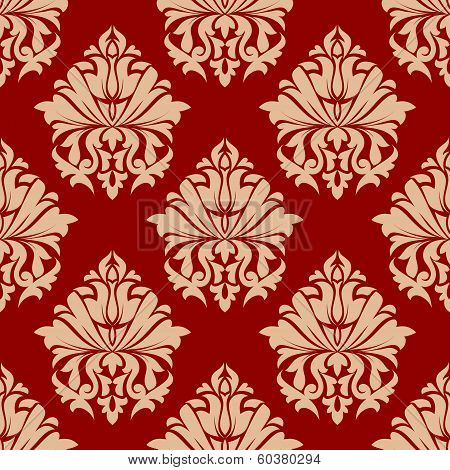 Retro damask style arabesque pattern