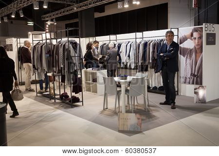 People Visiting Mipap Trade Show In Milan, Italy