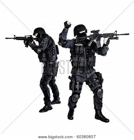 SWAT team in action