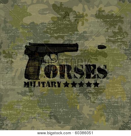 Military Seamless Background With Text Forses