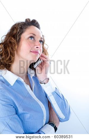 beautyful young women having a phone call