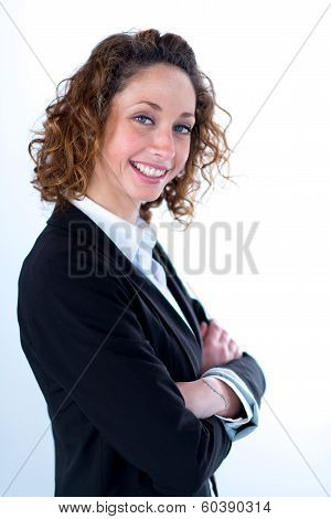 isolated portrait of a beautyful young executive women