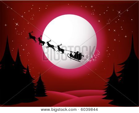 Santa`s sleigh Vector