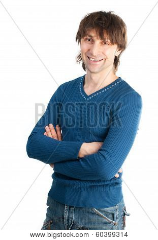 Casual Young Man Isolated On White Background