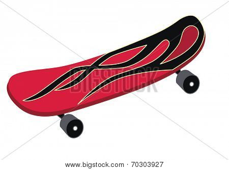 skateboard isolated on white background (vector illustration)