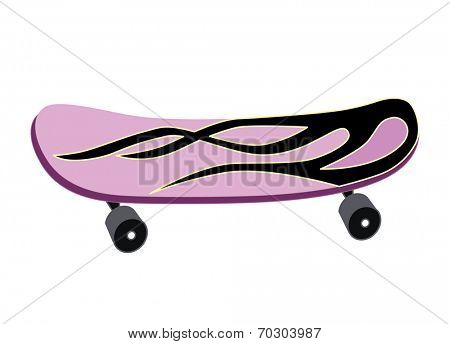 skateboard isolated on white background (vector illustration)