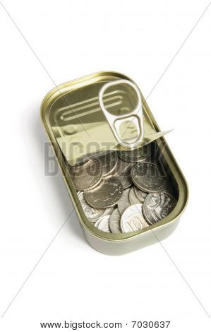Munten In blikje