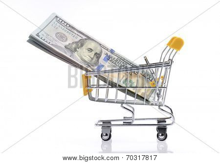 dollars with shopcart