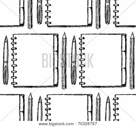 Sketch Notebook, Pen And Pencil