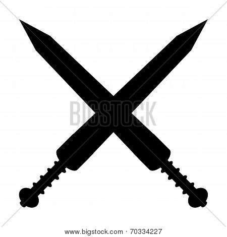 Crossed Gladius Swords Icon