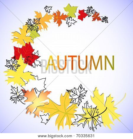 Letters Autumn And Maple Leaves