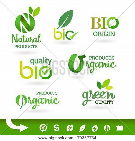 Set of organic-bio-natural  labels