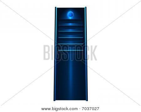 Niebieski 19 cal serwer tower