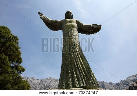 VEPRIC, CROATIA - JUNE 07: Statue of archangel Gabriel Shrine of Our Lady of Lourdes in Vepric, Croatia, on June 07, 2012. 