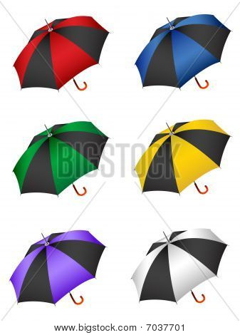 カラフルな傘セット