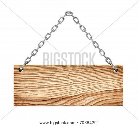 wooden sign isolated on a white background