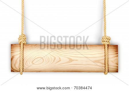 wooden sign isolated on a white background