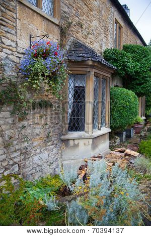 WILTSHIRE, CHIPPENHAM, UK - AUGUST 9, 2014:  house window