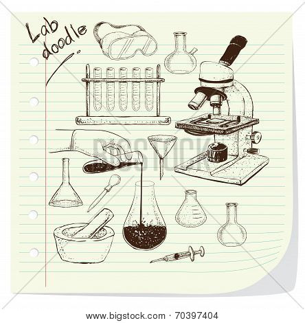 Laboratory Equipment Doodle