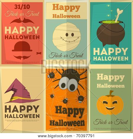 Halloween Posters Set
