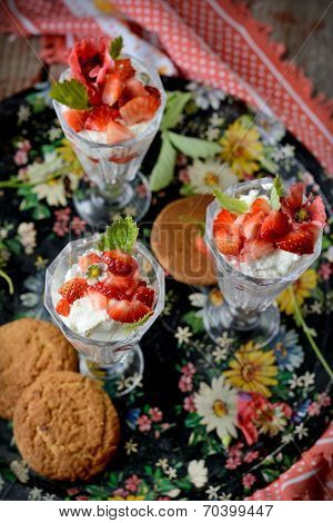 beautiful dessert with berries