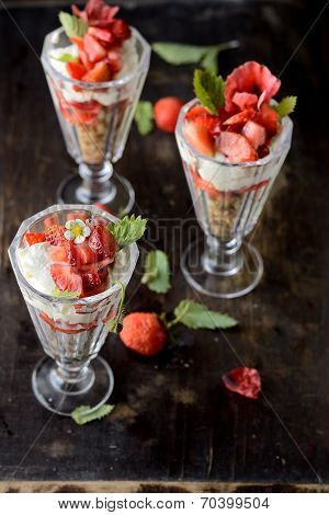 beautiful dessert with berries