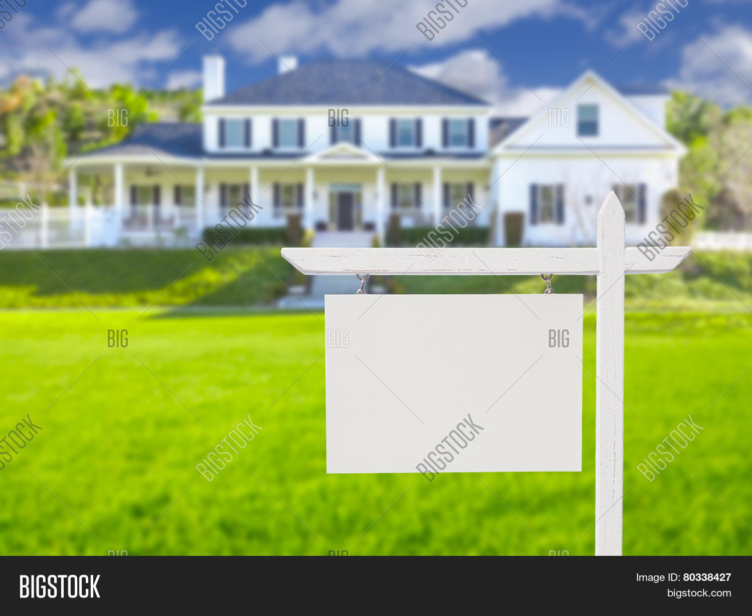 Blank Real Estate Sign Image & Photo (Free Trial) Bigstock