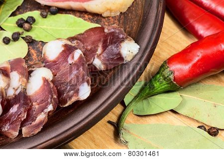 sausage on plate
