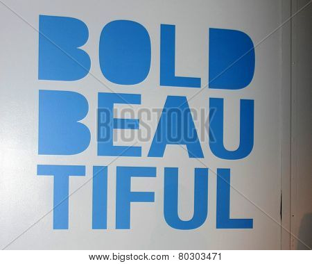 LOS ANGELES - JAN 14:  Bold and Beautiful Emblem as the  Bold and Beautiful Celebrates 7000th Show at a CBS Television City on January 14, 2015 in Los Angeles, CA