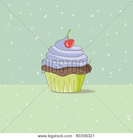 Hand-Drawn Cupcake