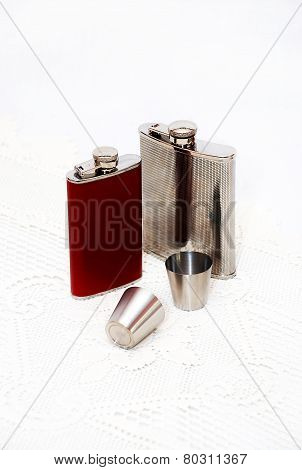Flasks and glasses