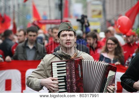 Procession Of Communists In Moscow