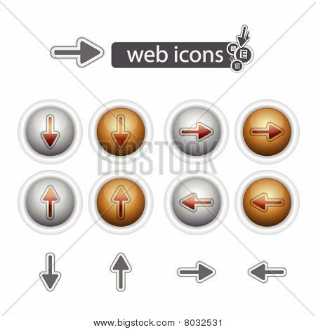 Runde Web ikoner-pile