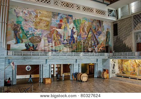 Interior of the Oslo city hall, Norway