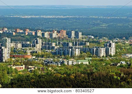Vilnius City Capital Of Lithuania Aerial View