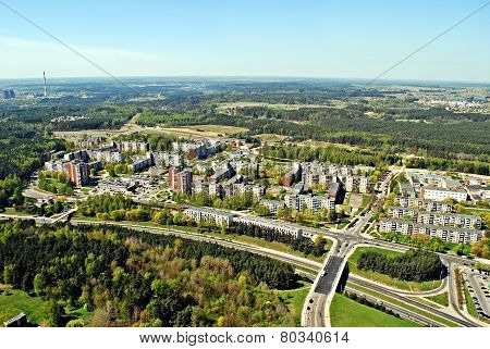 Vilnius City Capital Of Lithuania Aerial View