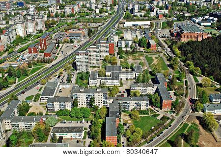 Vilnius City Capital Of Lithuania Aerial View