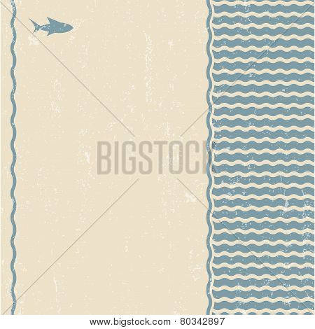 Retro Blue Wavy Background 05