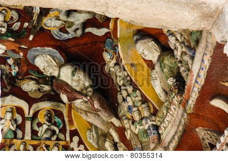Bodhisattvas on the wall