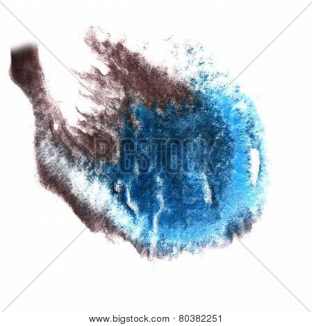 art Black, bluewatercolor ink paint blob watercolour splash colo