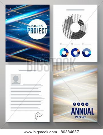 Vector template for a business project and report