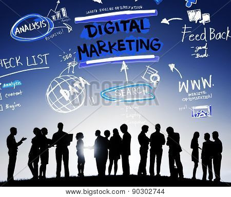 Digital Marketing Branding Strategy Online Media Concept