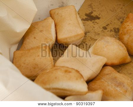 typical ligurian salted and fried pasta