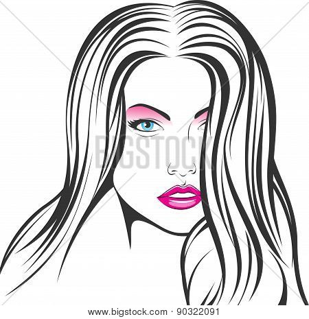 face of a beautiful girl