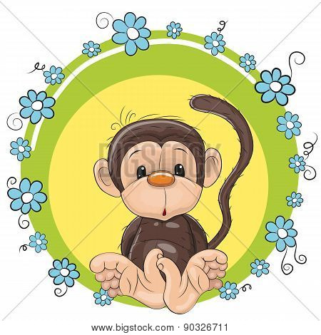 Monkey With Flowers