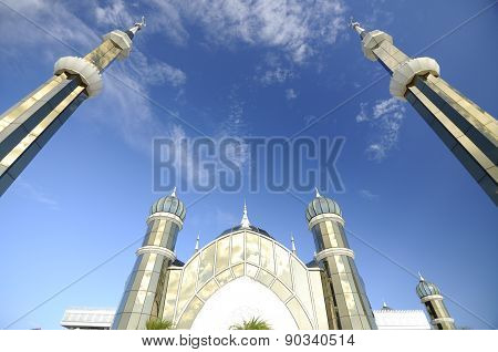 The Crystal Mosque or Masjid Kristal  in Terengganu, Malaysia