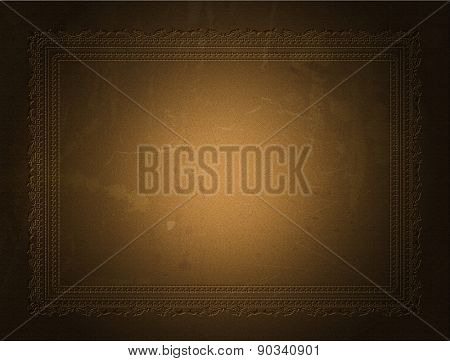 Grunge background with decorative embossed border