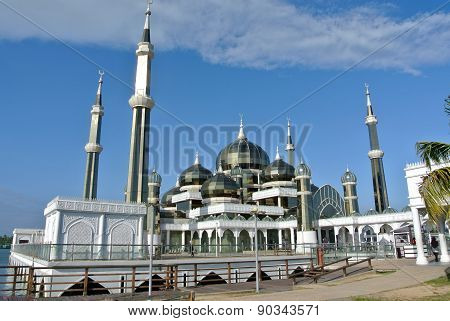 The Crystal Mosque or Masjid Kristal in Kuala Terengganu, Terengganu, Malaysia.