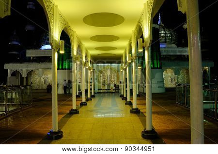 The Crystal Mosque or Masjid Kristal  in Terengganu, Malaysia